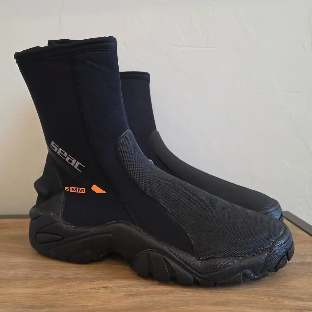 SEAC Pro HD 6mm Dive Boots US 7-8 EU 40-41 Neoprene Scuba Wetsuit NWT